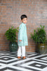 Sea green Cotton Mul Floral Embroidary Kurta With Pant For Boys