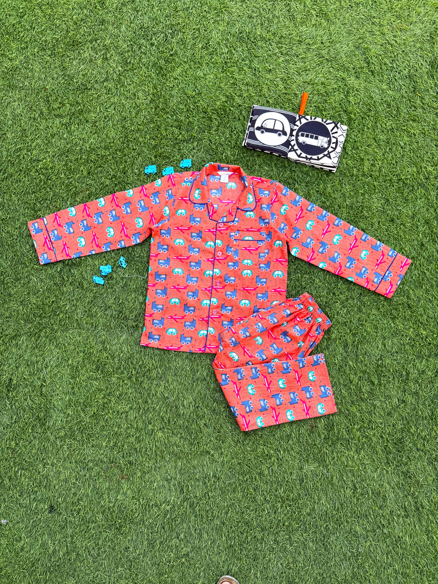 Orange transport sleepwear