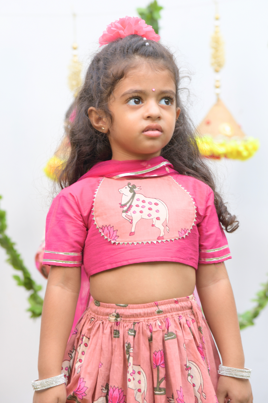 Pink Pichwai Lengha set