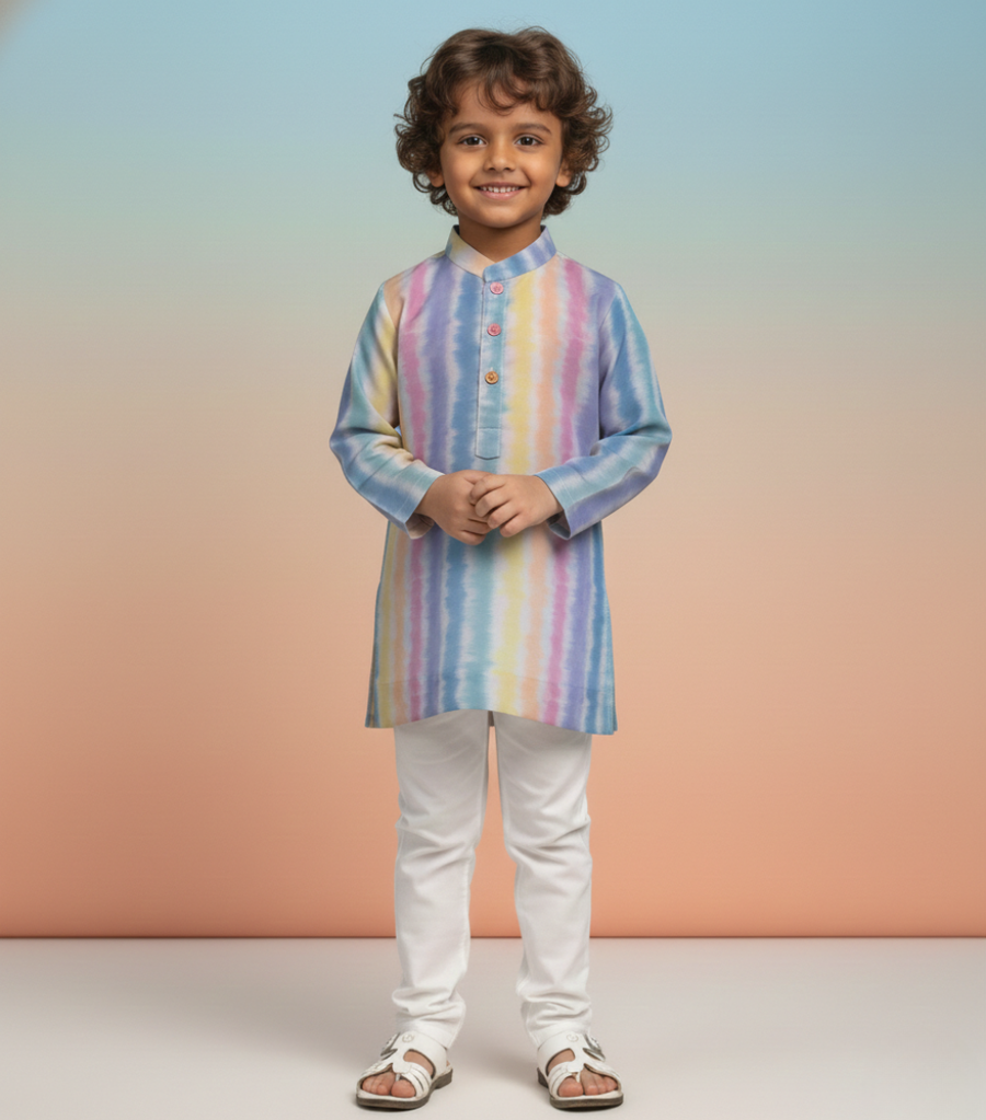 Rainbow Stripe Kurta set