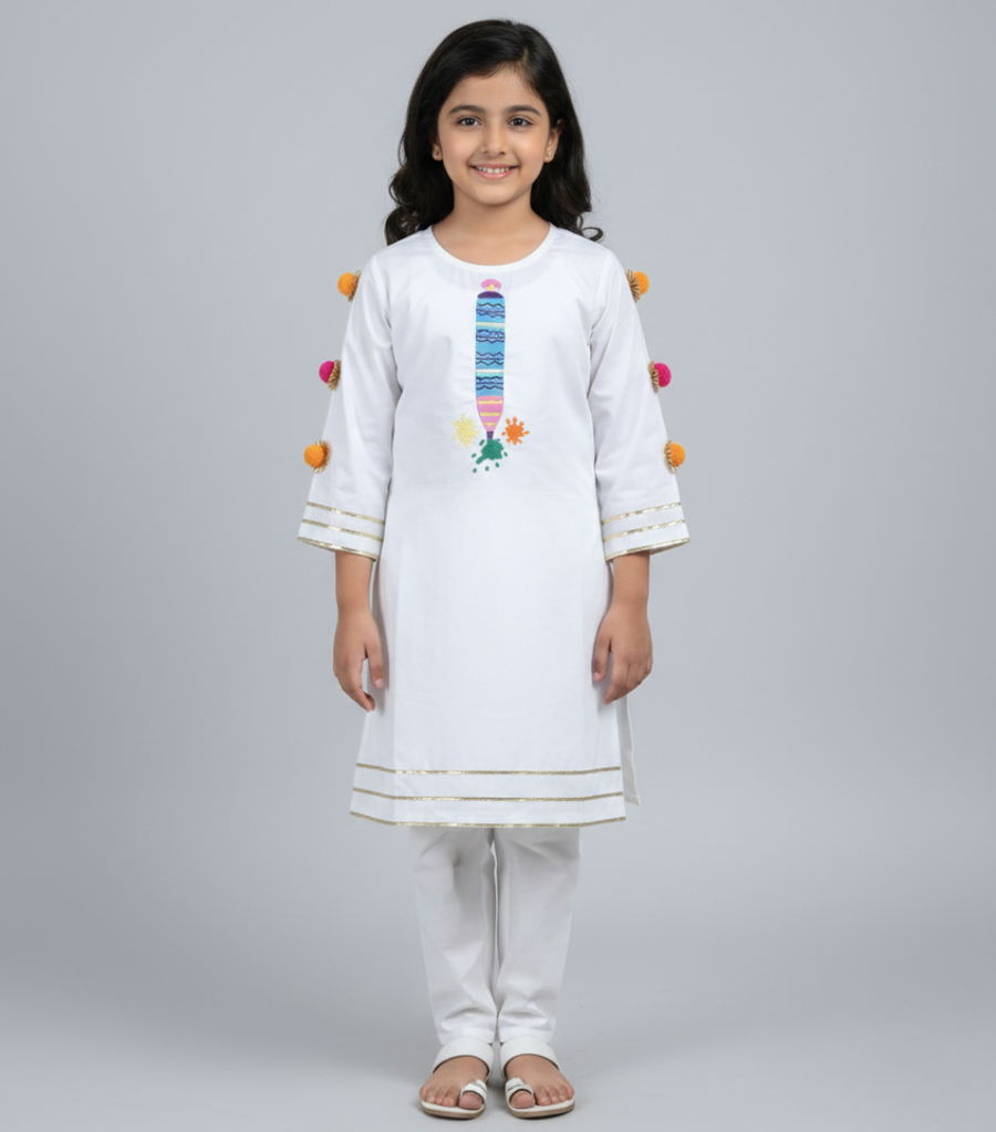 Pichkari Girls kurta set