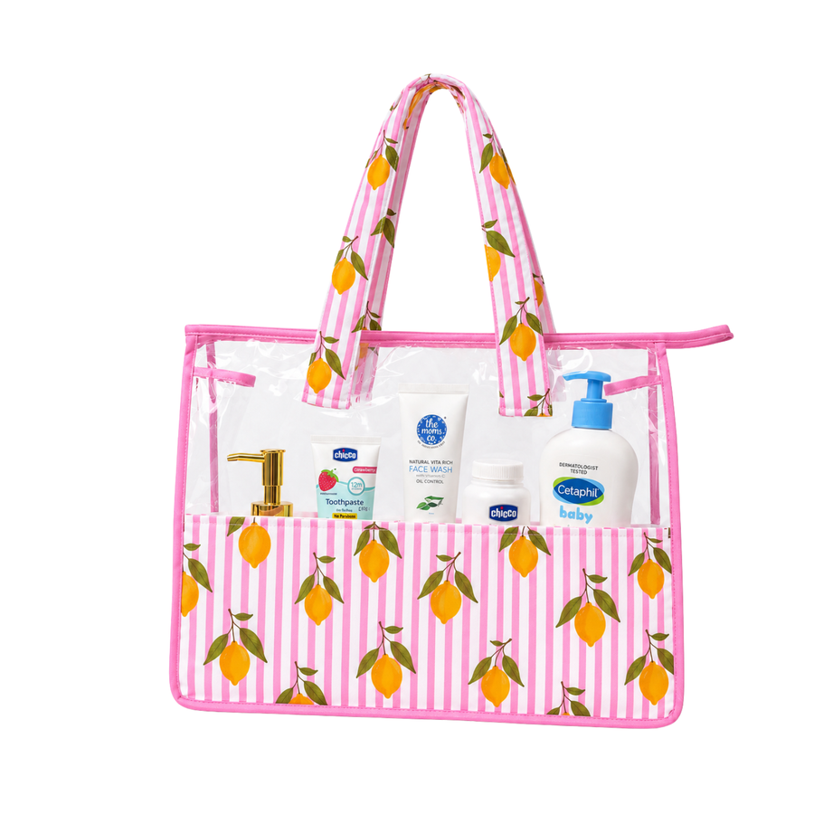 Tote bag- Pink Lemon Print