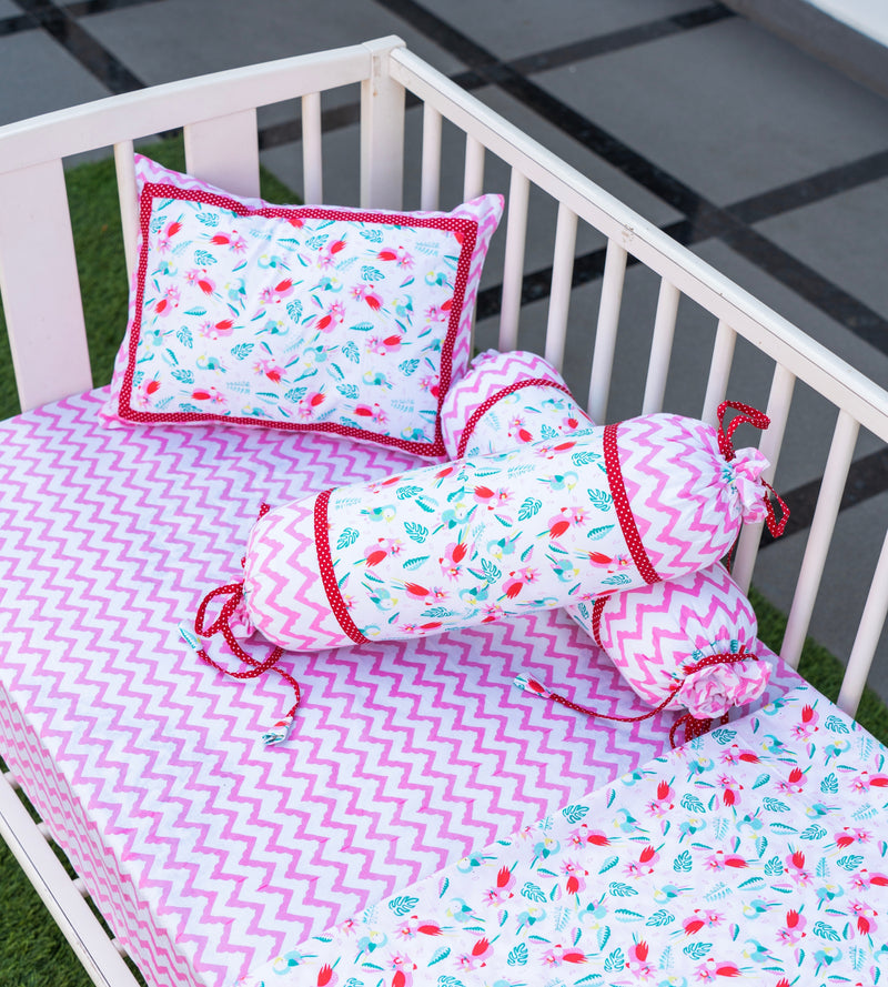 Tropical Tweets Cot Set