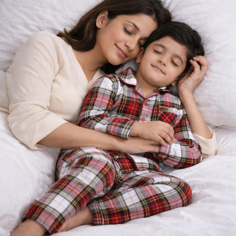 Plaid Snuggles – Cozy Comfort Nightwear for Boys & Girls