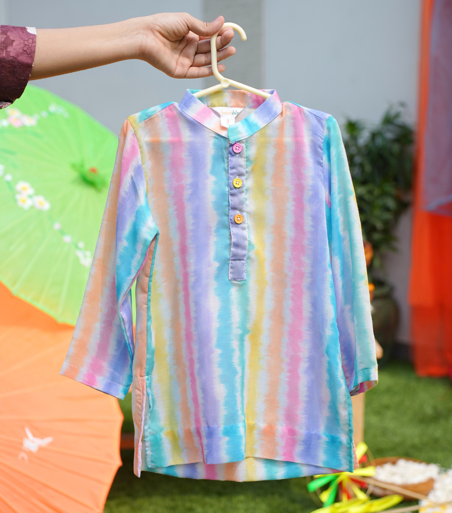 Rainbow Stripe Kurta set