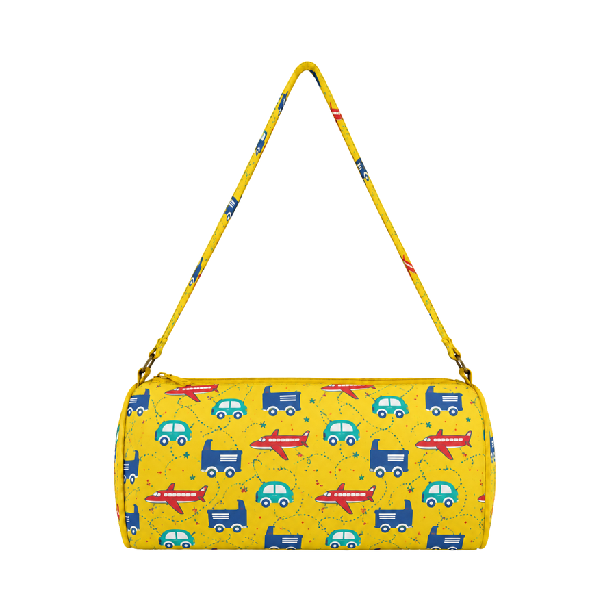 Duffle Bag-  Yellow Toy Print