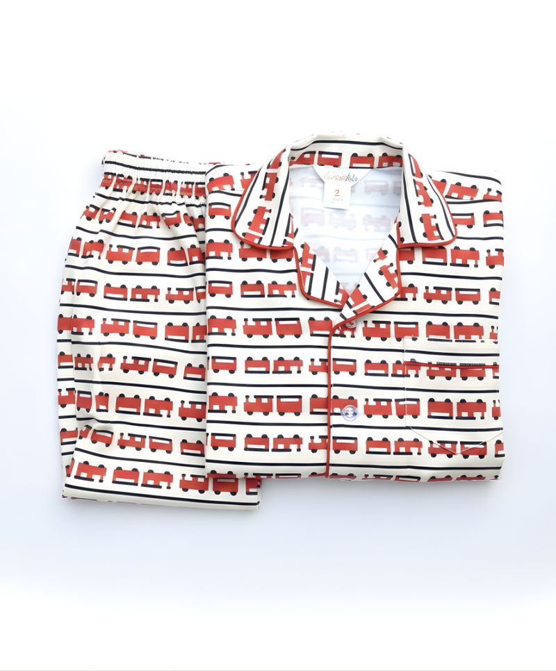 Train Print Set – Choo-Choo Fun Nightwear for Boys & Girls