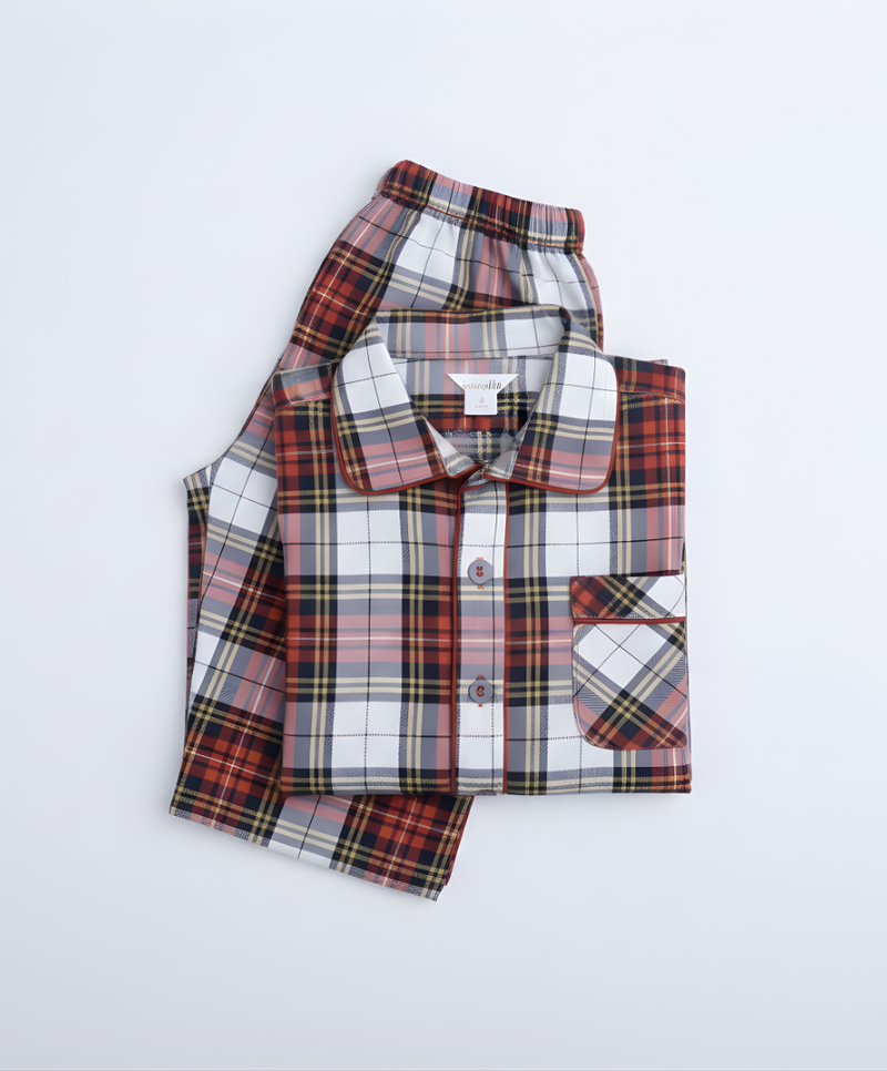 Plaid Snuggles – Cozy Comfort Nightwear for Boys & Girls