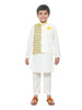 Multicolor Lace Work Jacket With Kurta And Pyjama