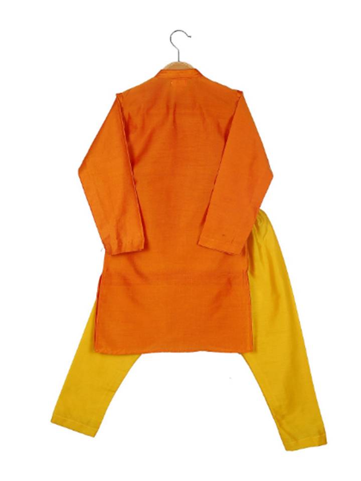 Orange Kurta With Pyjama